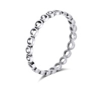 Hollow Circle Silver Ring NSR-702